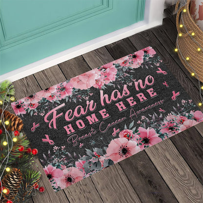 Fear Has No Home Here - Breast Cancer Awareness Doormat