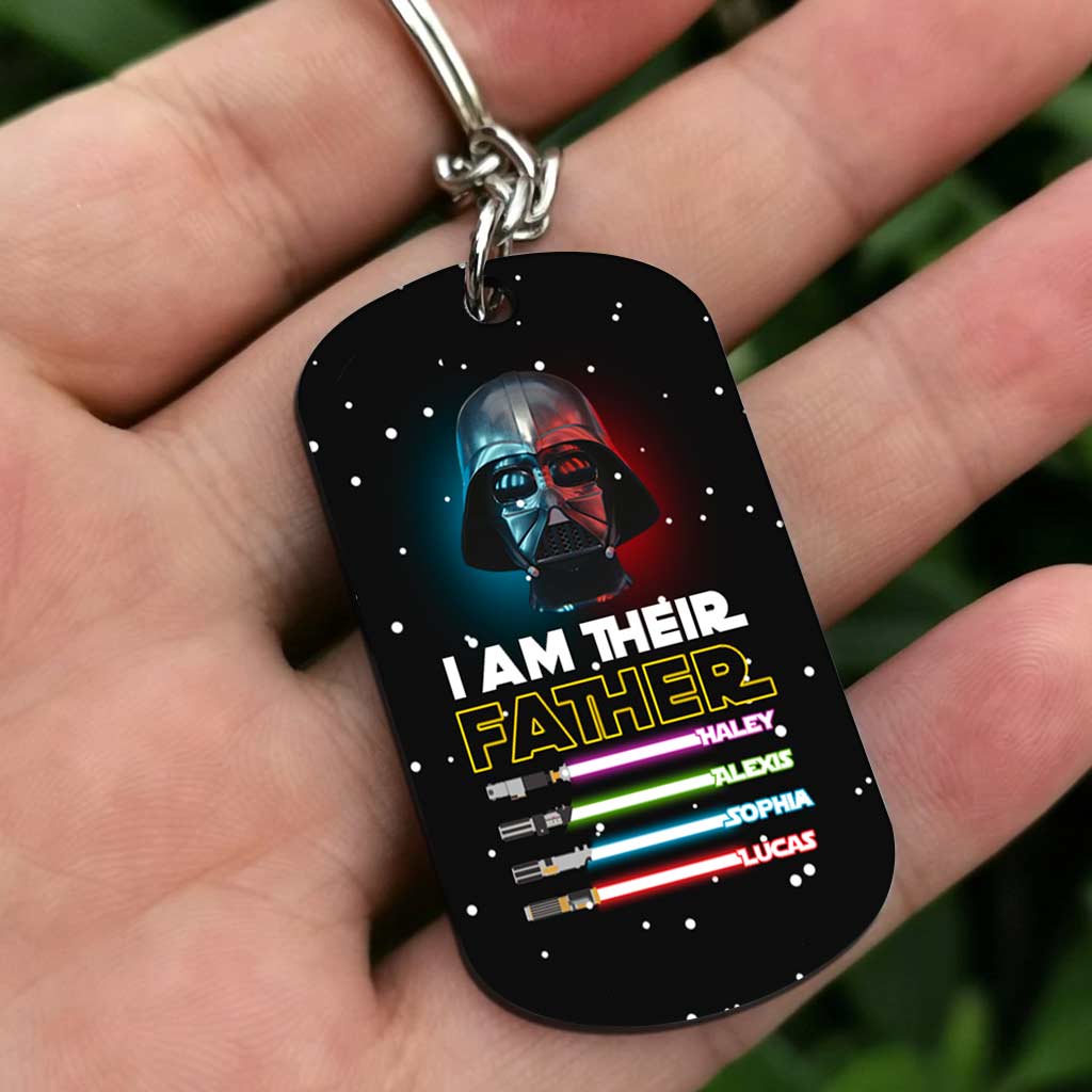 I Am Their Father - Personalized Father's Day Stainless Steel Keychain