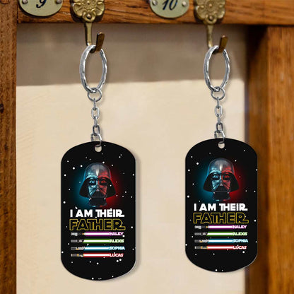 I Am Their Father - Personalized Father's Day Stainless Steel Keychain