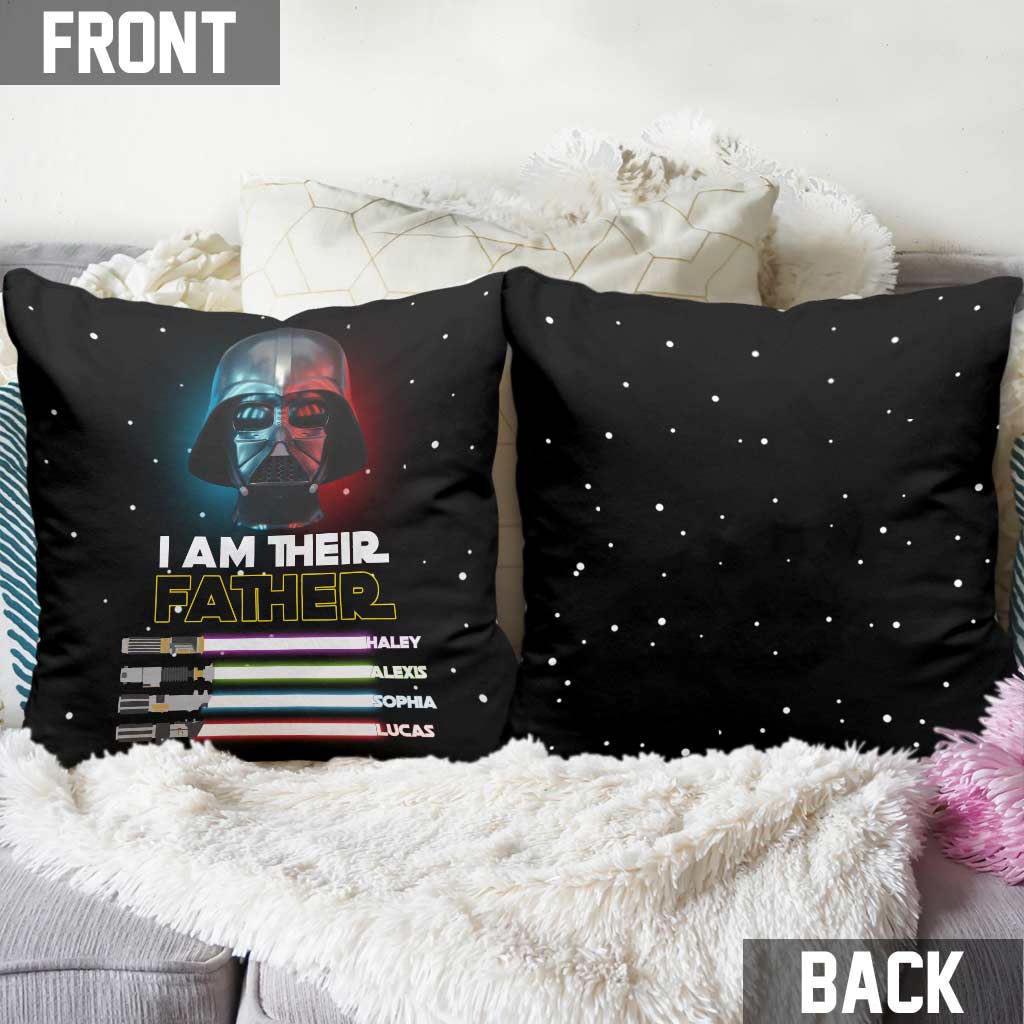 I Am Their Father - Personalized Father's Day Throw Pillow