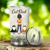 I Work Hard Cat Dad - Personalized Father&#39;s Day Tumbler