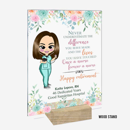 Forever A Nurse - Personalized Transparent Acrylic Plaque