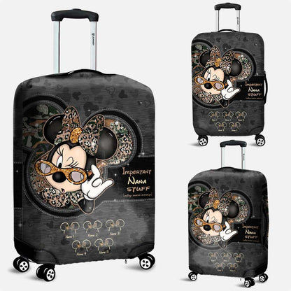 Important Nana Stuff - Personalized Mother's Day Luggage Cover