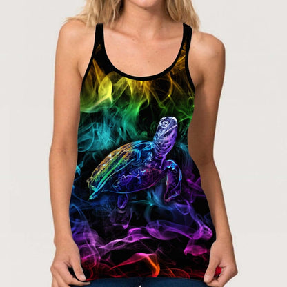 Salty Lil' Beach - Turtle Cross Tank Top