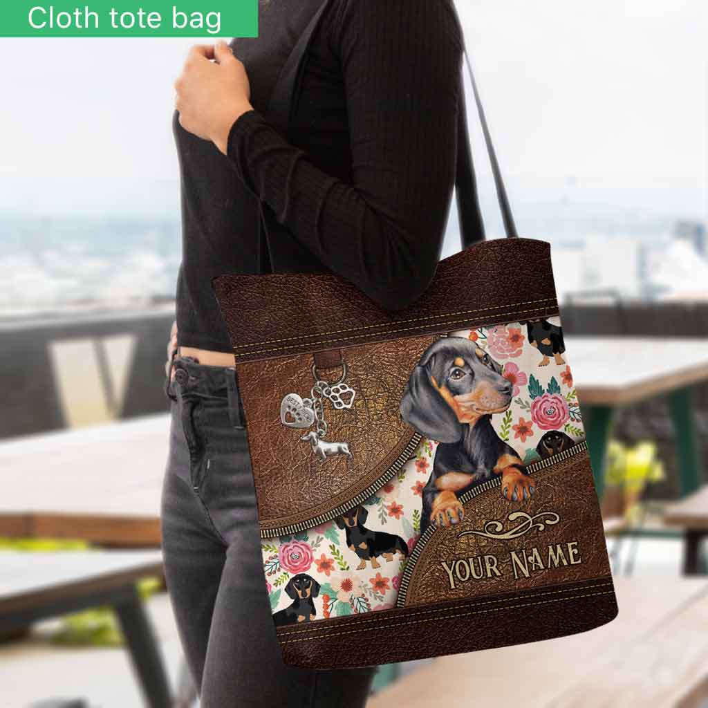 Dachshund Personalized  Tote Bag