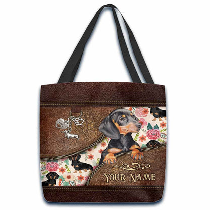 Dachshund Personalized  Tote Bag