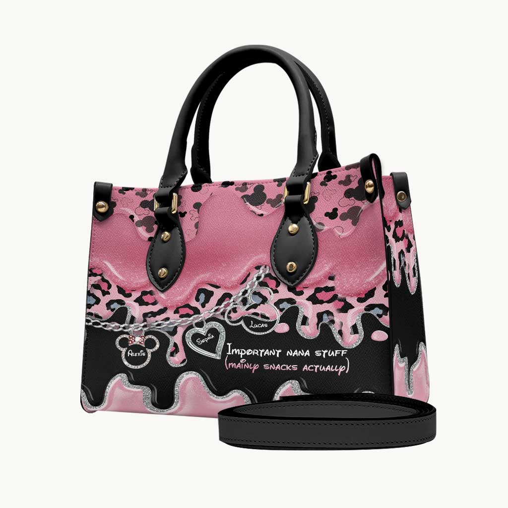 Important Nana Stuff - Personalized Leather Handbag
