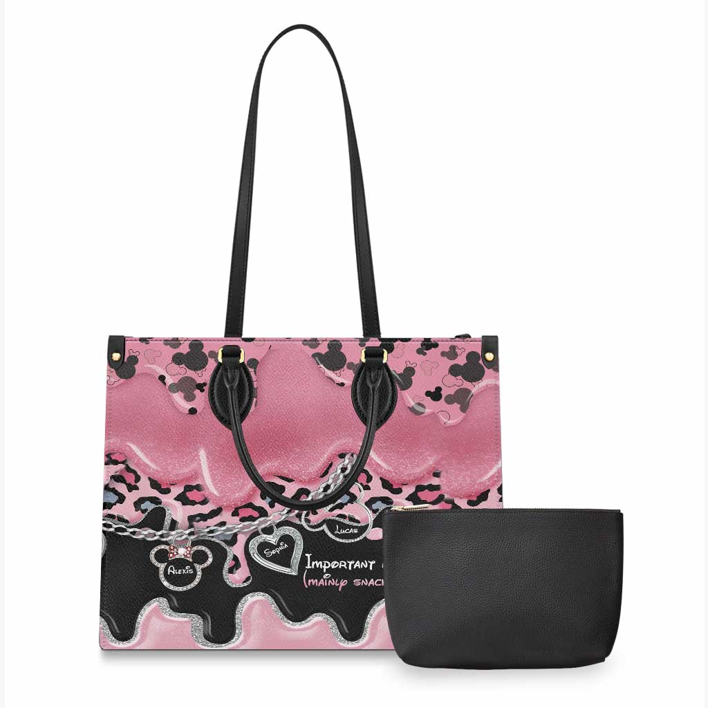 Important Nana Stuff - Personalized Leather Handbag
