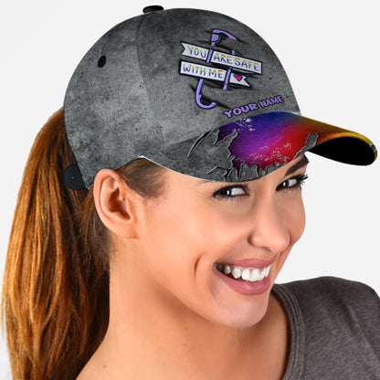 You Are Safe With Me - Personalized LGBT Support Classic Cap