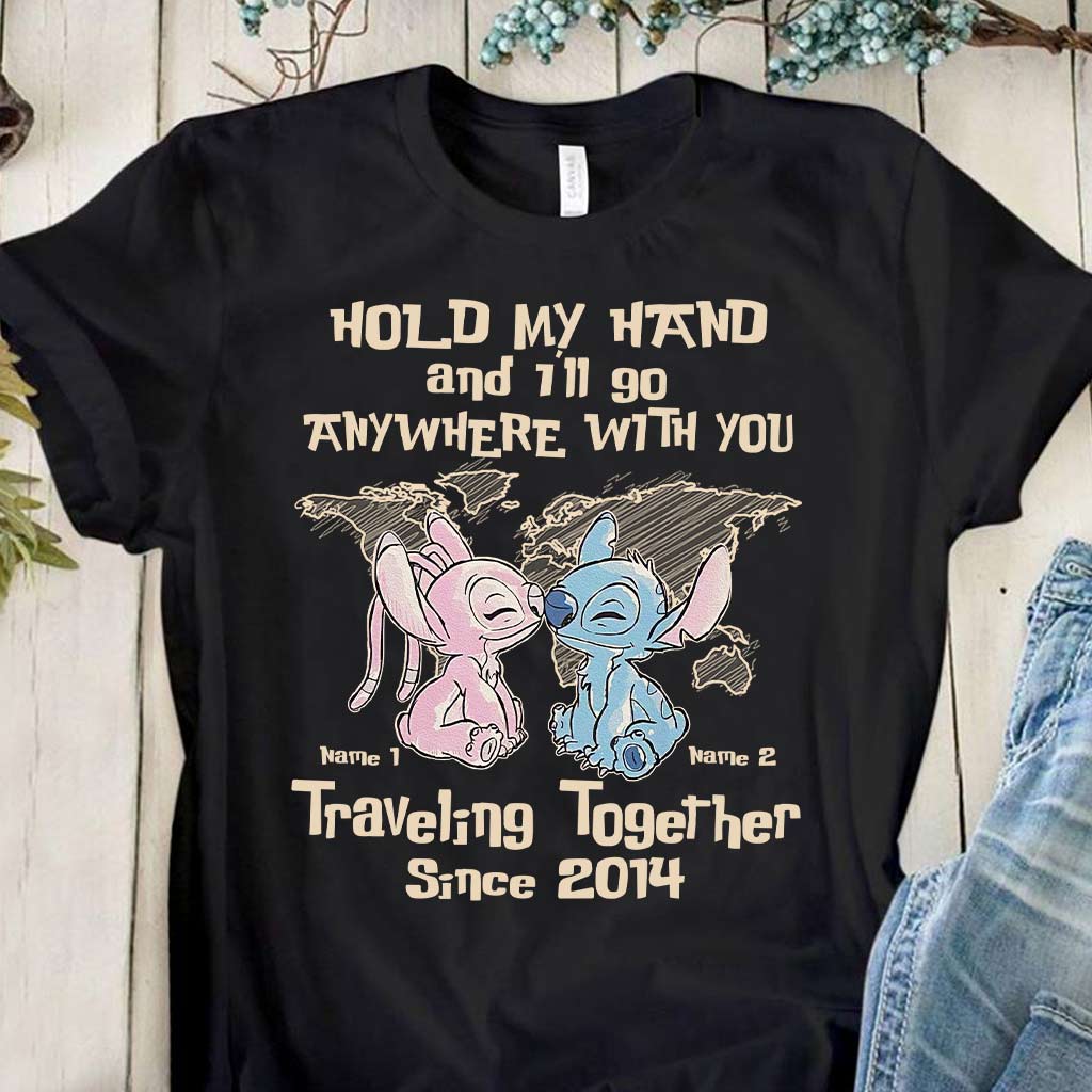 Hold My Hand - Personalized Couple Ohana T-shirt and Hoodie