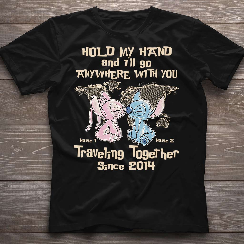 Hold My Hand - Personalized Couple Ohana T-shirt and Hoodie