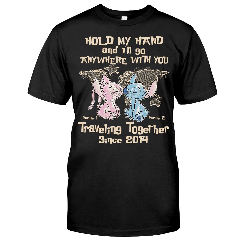 Hold My Hand - Personalized Couple Ohana T-shirt and Hoodie