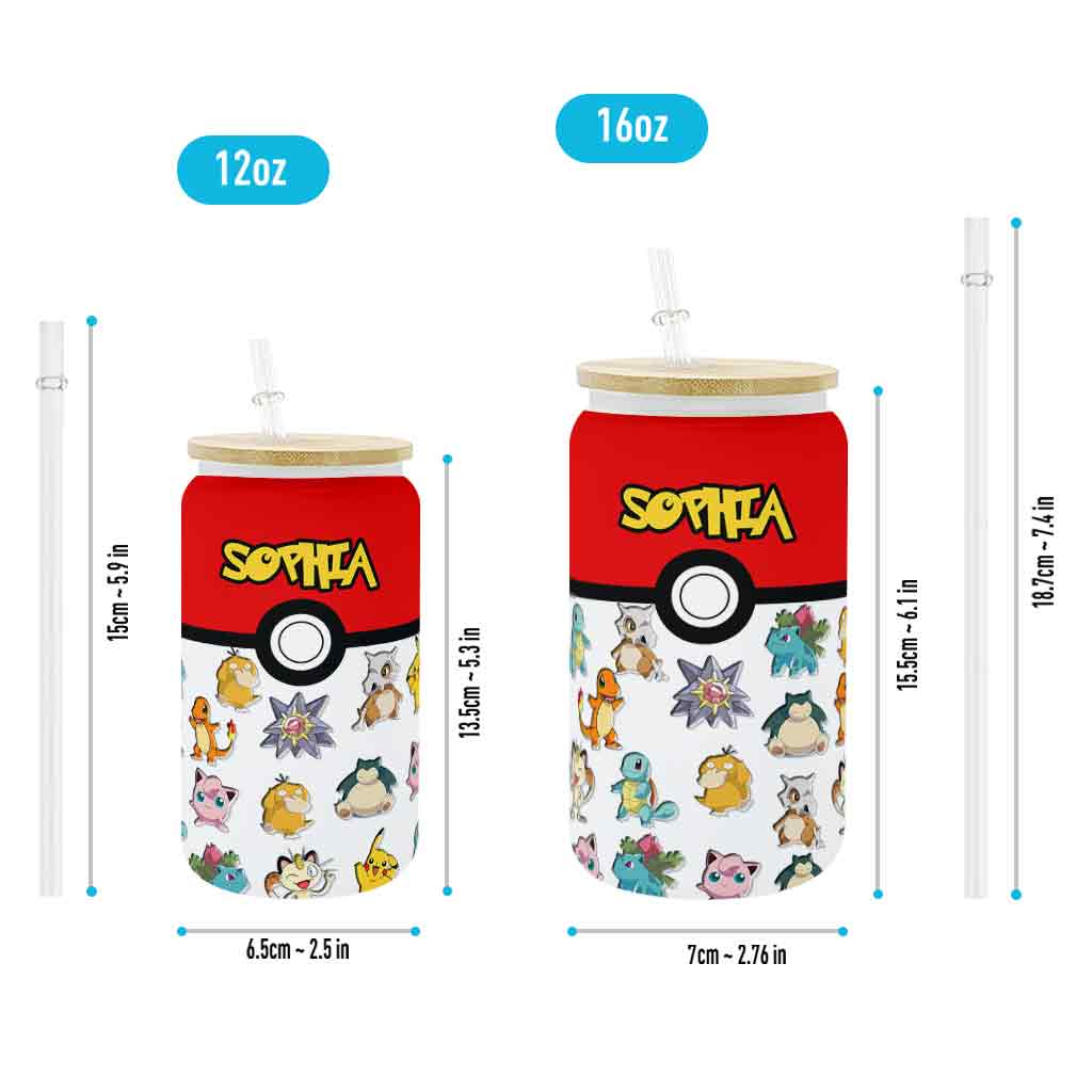I Choose You - Personalized Monster Trainer Can Glass