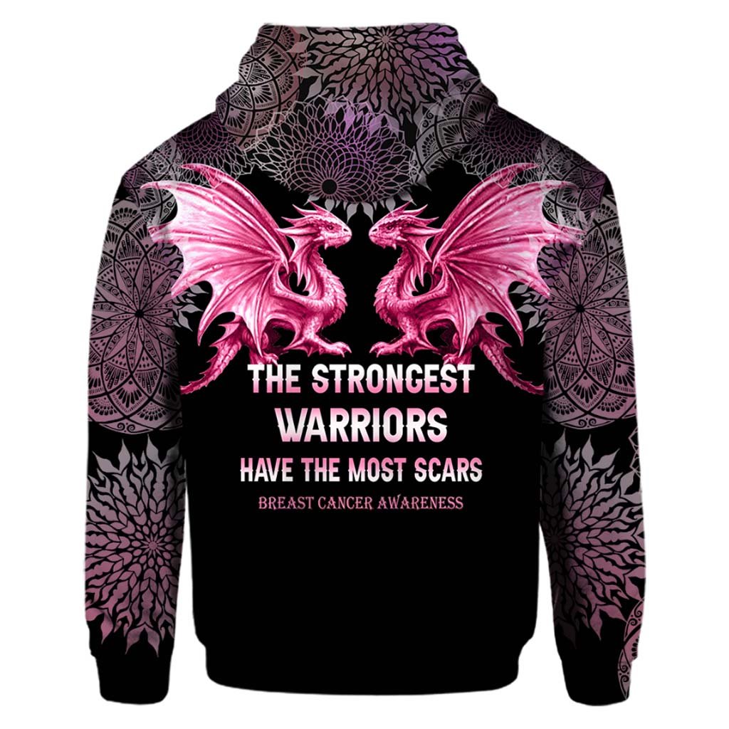 The Strongest Warriors Have The Most Scars - Breast Cancer Awareness All Over T-shirt and Hoodie