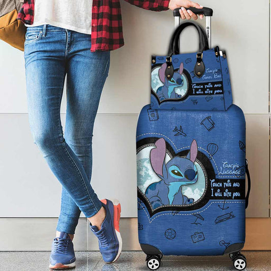 Touch This And I Will Bite You - Personalized Travelling Leather Handbag & Luggage Cover