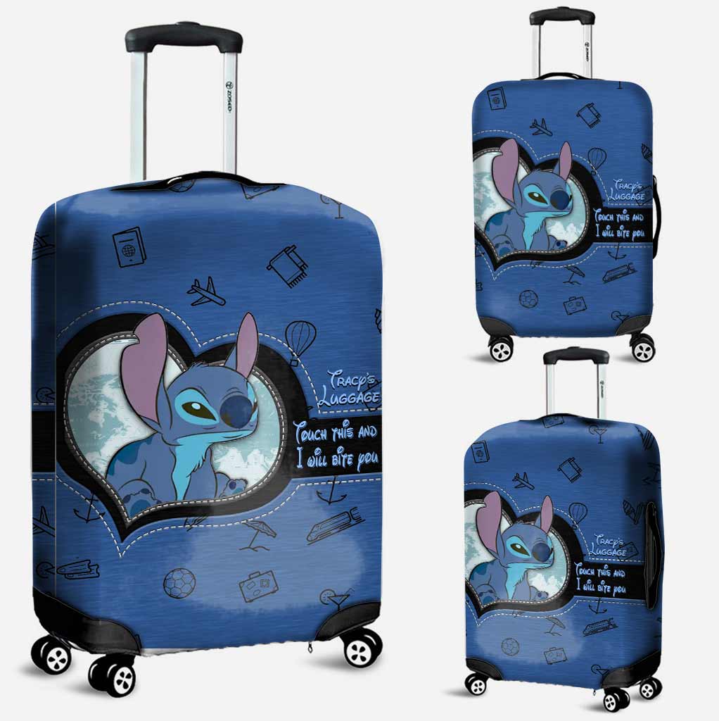 Touch This And I Will Bite You - Personalized Travelling Leather Handbag & Luggage Cover