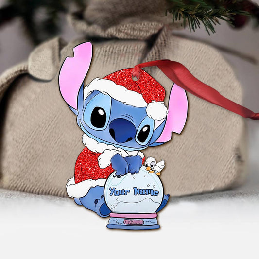 Ohana Christmas - Personalized Christmas Ohana Ornament (Printed On Both Sides)