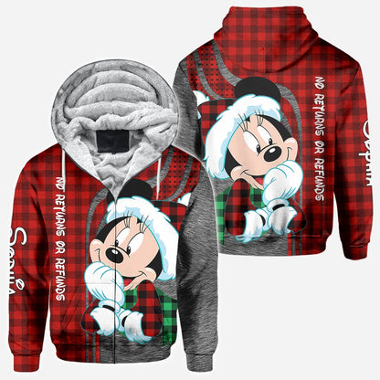 No Returns Or Refunds - Personalized Christmas Couple Hoodies