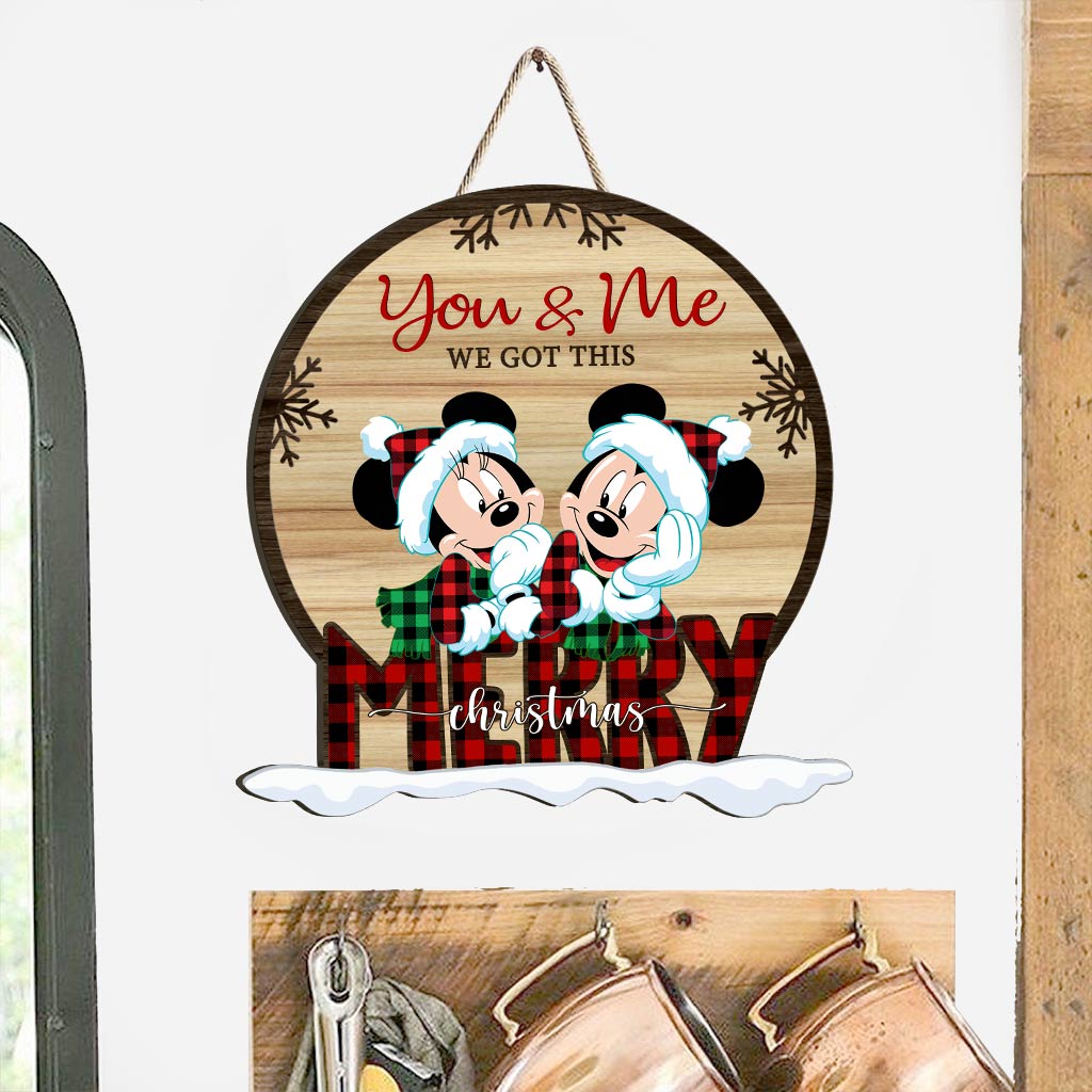 Merry Christmas - Personalized Couple Wood Sign