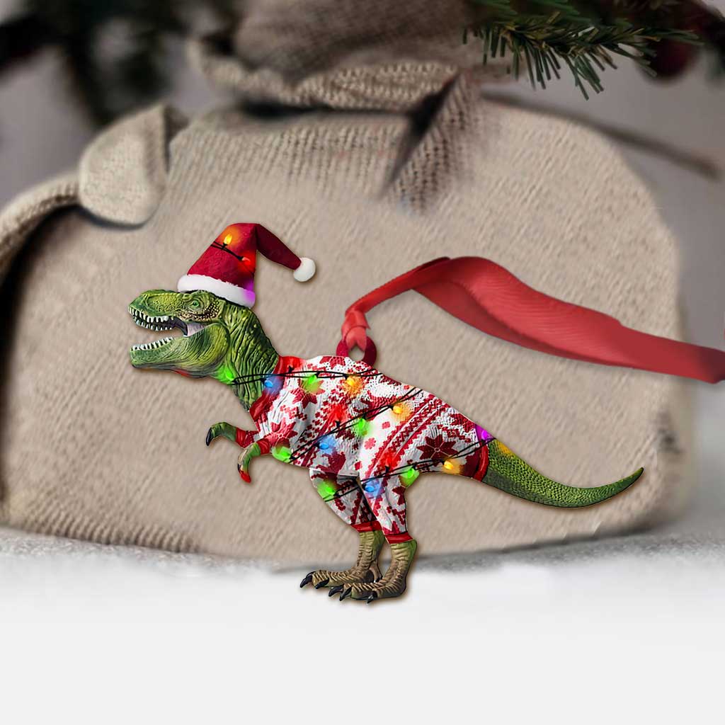 Dinosaur Pijama - Christmas Ornament (Printed On Both Sides)