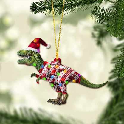 Dinosaur Pijama - Christmas Ornament (Printed On Both Sides)