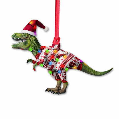 Dinosaur Pijama - Christmas Ornament (Printed On Both Sides)