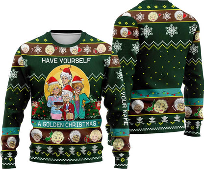 Have Yourself A Golden Christmas - Personalized Sweater