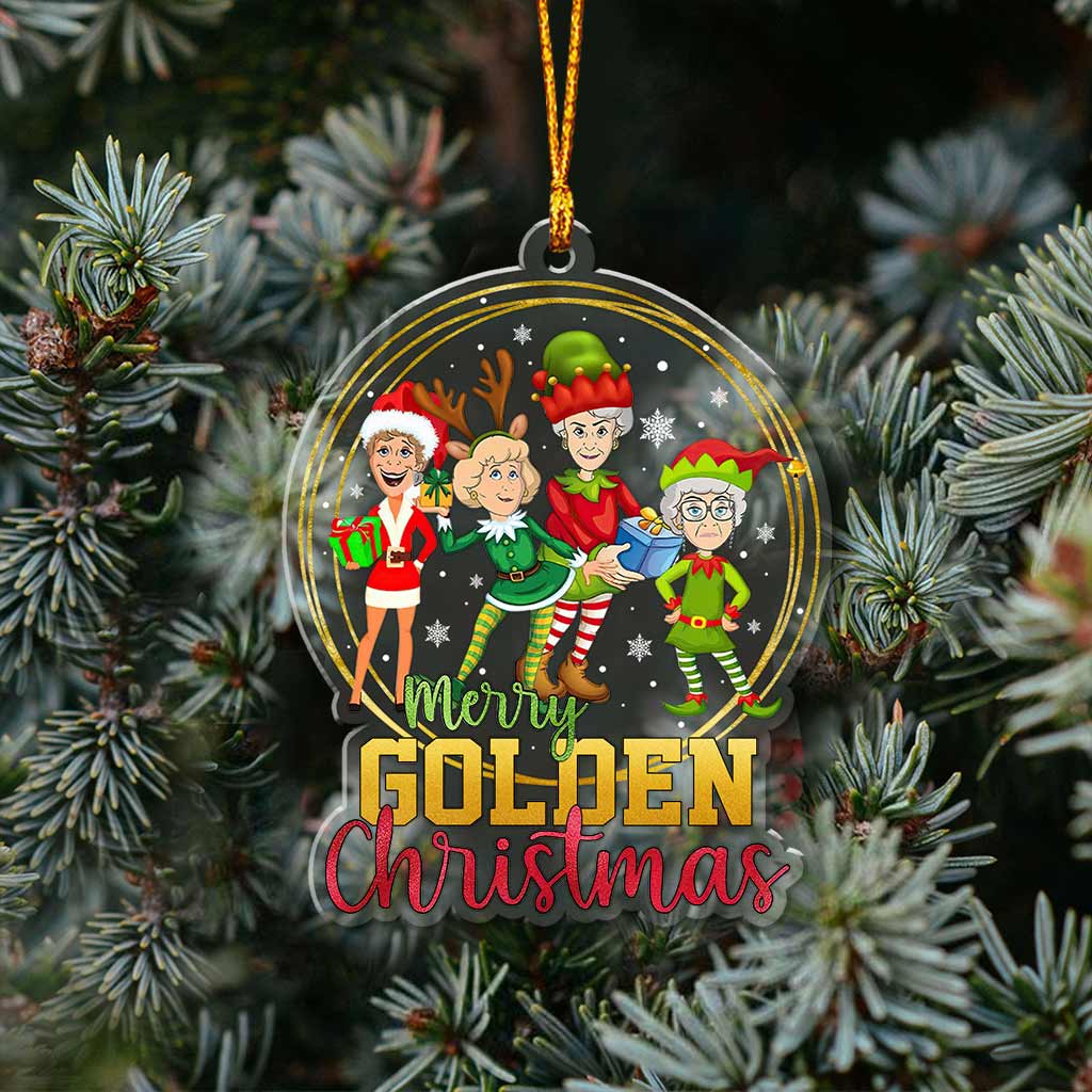 Have Yourself A Golden Christmas - Christmas Transparent Ornament