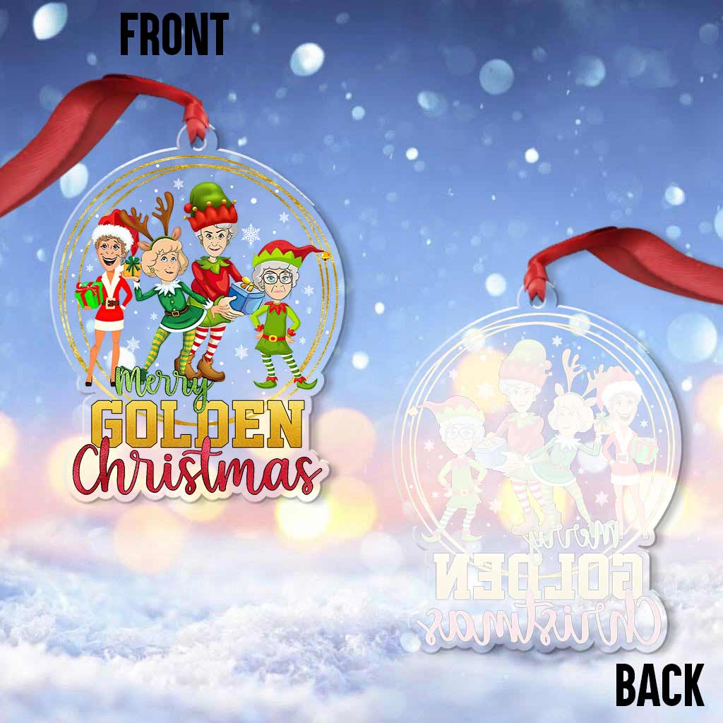Have Yourself A Golden Christmas - Christmas Transparent Ornament