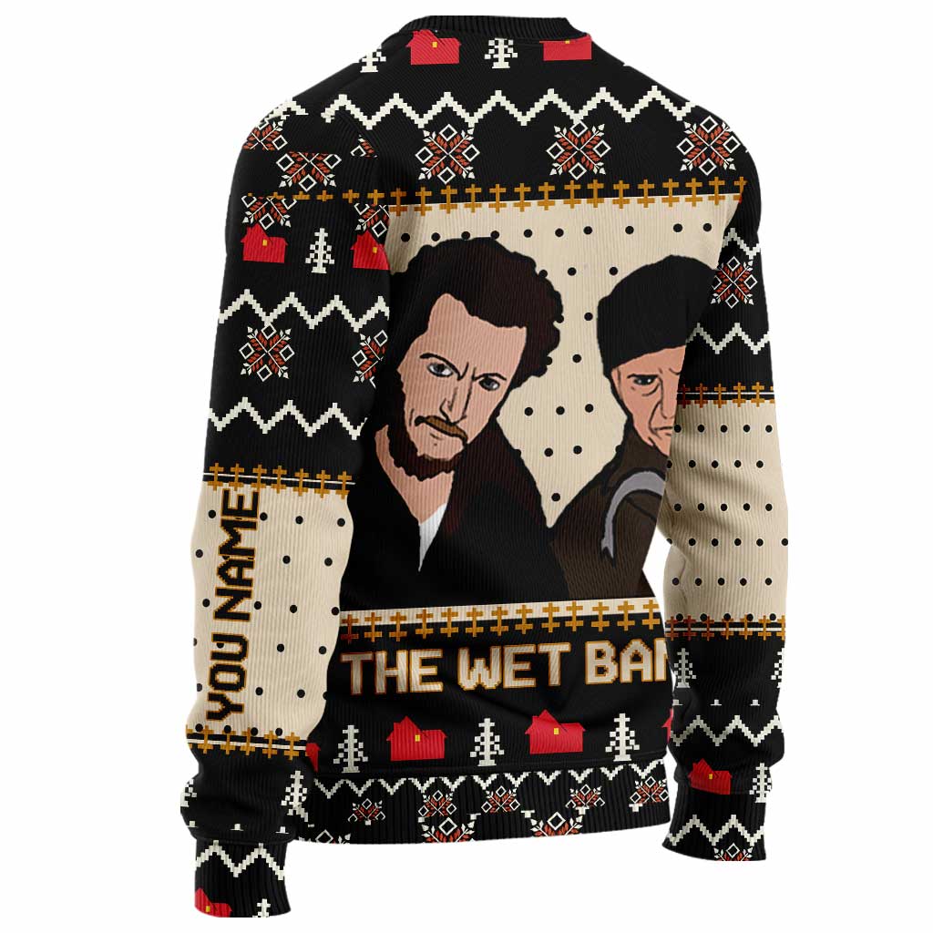 The Wet Bandits - Personalized Christmas Sweater With Faux Wool Pattern Printed