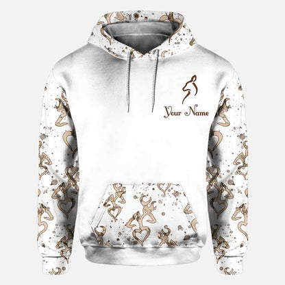 His Doe Her Buck - Personalized Couple Hunting All Over T-shirt and Hoodie