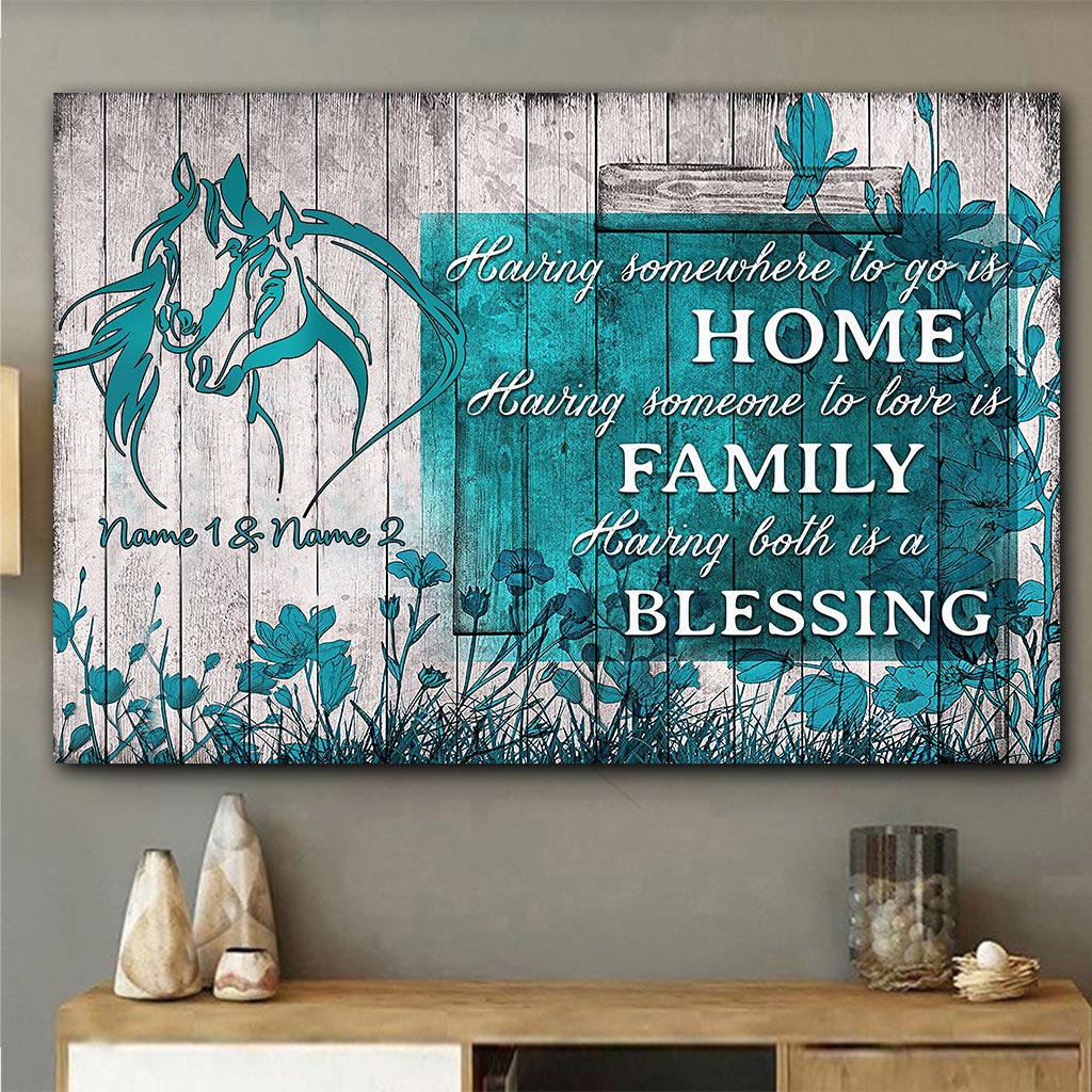 Having Somewhere To Go Is Home - Personalized Horse Poster