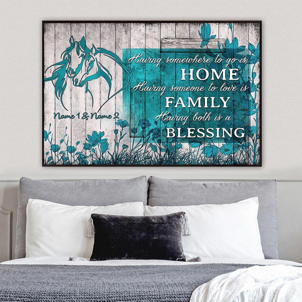 Having Somewhere To Go Is Home - Personalized Horse Poster