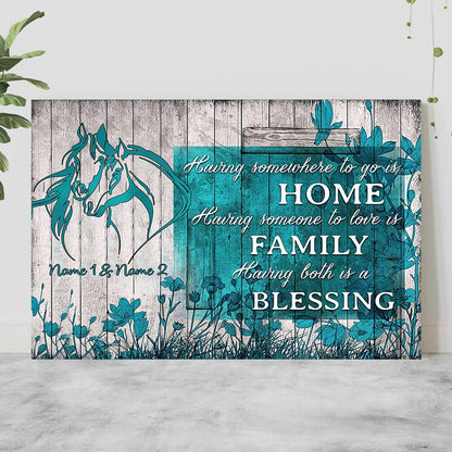 Having Somewhere To Go Is Home - Personalized Horse Poster