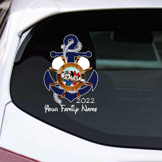 Mouse Ears & Cruising - Personalized Decal Full