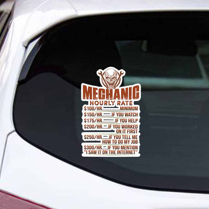 Mechanic Hour Rate Decal Full 062021