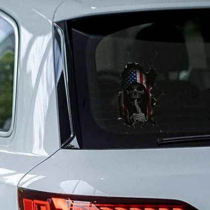 America - Skull Decal Die Cut 062021