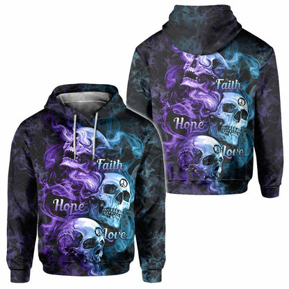 Skull All Over All Over T-shirt and Hoodie 062021