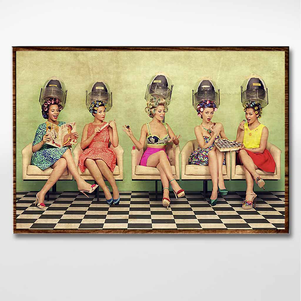 Hairdresser Vintage Ladies Poster 062021