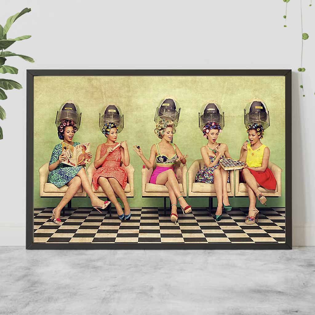 Hairdresser Vintage Ladies Poster 062021