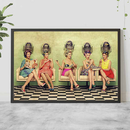 Hairdresser Vintage Ladies Poster 062021