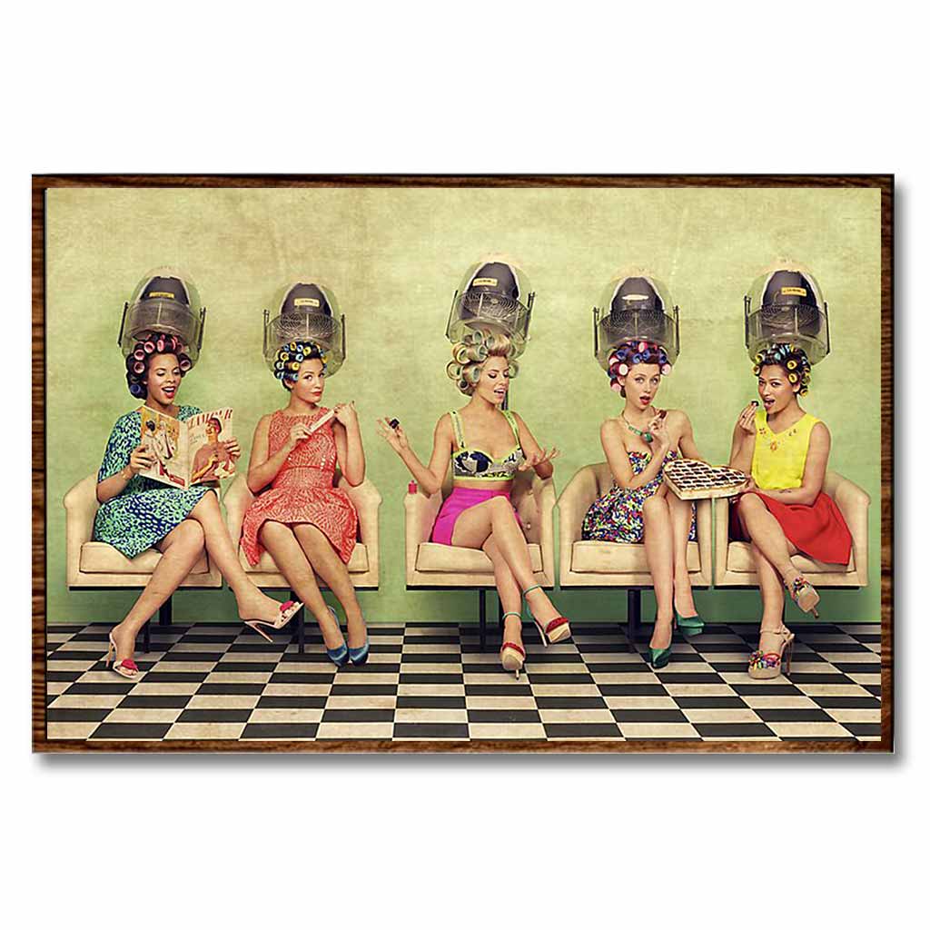 Hairdresser Vintage Ladies Poster 062021