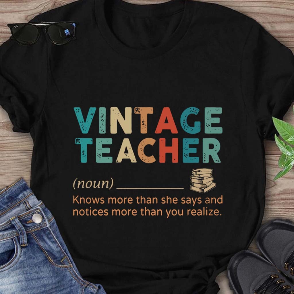 Vintage Teacher T-shirt And Hoodie 062021