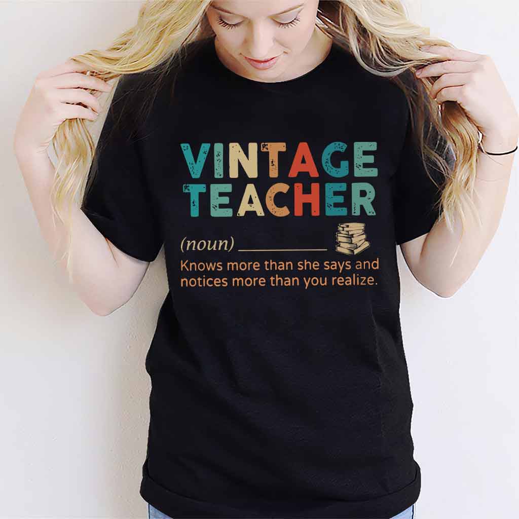 Vintage Teacher T-shirt And Hoodie 062021