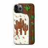 Love Cactus Leather Pattern Print Phone Case 062021