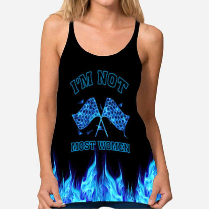 Not Most Women - Racing Cross Tank Top