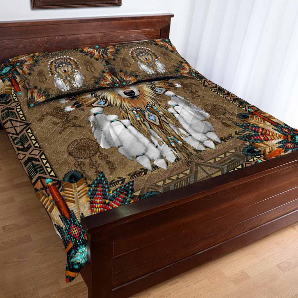 Native Wolf - Native American Quilt Set