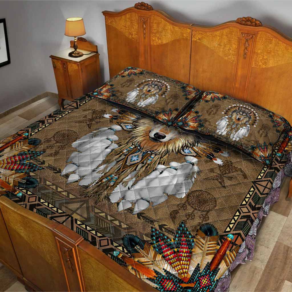 Native Wolf - Native American Quilt Set