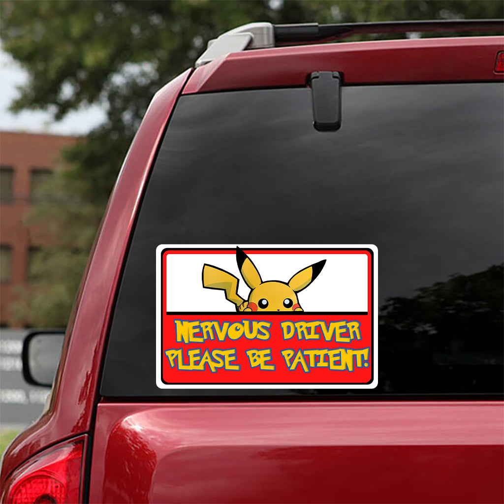 Nervous Driver Please Be Patience - Personalized Monster Trainer Decal Full