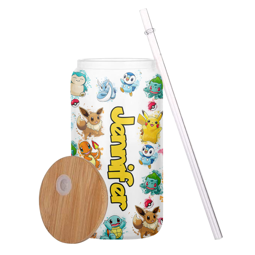 It's Dangerous To Go Alone - Personalized Monster Trainer Can Glass